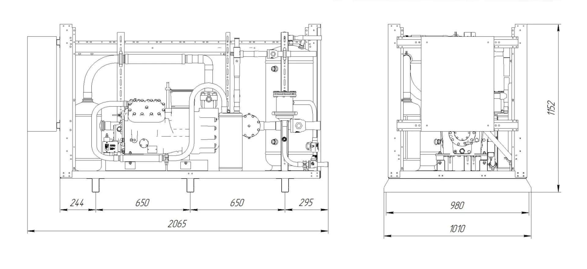 Промышленный холодильный агрегат Intercold M UCF-G SP4H220E F13 на базе компрессора RefComp купить
